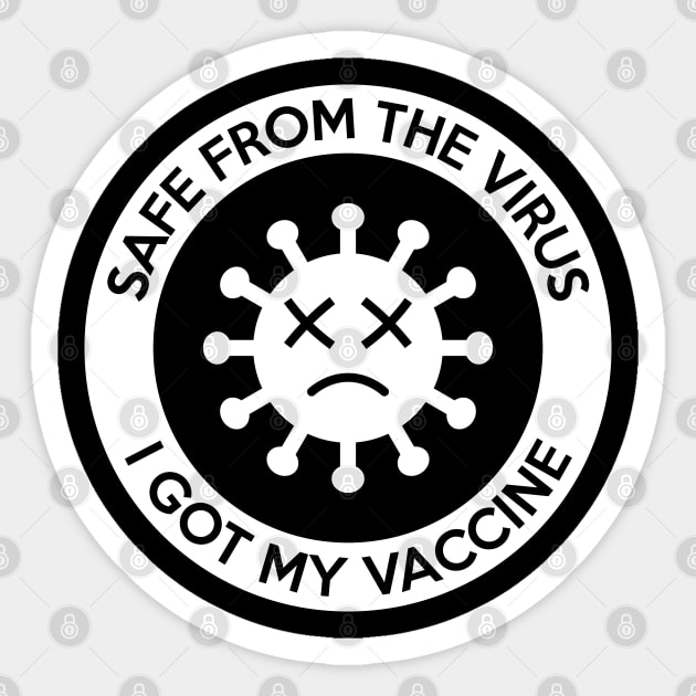 I Got My Vaccine White Sticker by felixbunny